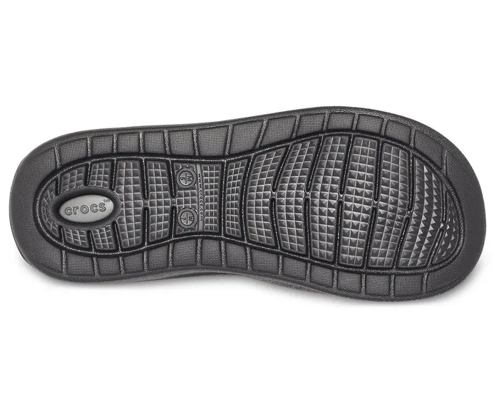 Crocs Sandals Mens LiteRide Flip BlackSlate Grey Gift Ideas