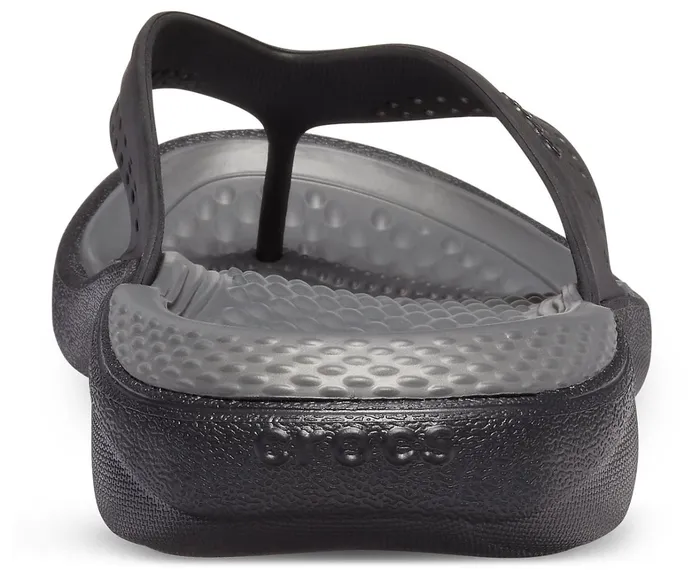 Crocs Sandals Mens LiteRide Flip BlackSlate Grey Gift Ideas