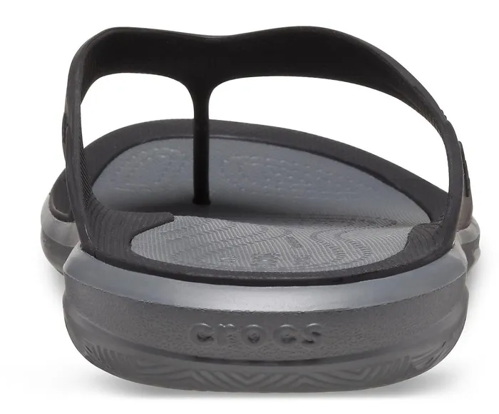 Crocs Sandals Mens Swiftwater Wave Flip BlackSlate Grey Cheap On Sale