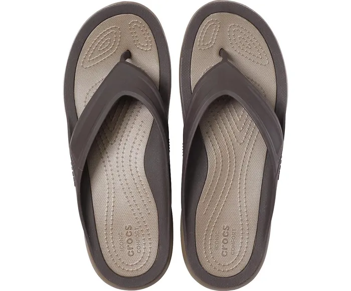 Crocs Sandals Mens Swiftwater Wave Flip Espresso Walnut Gift 4 You