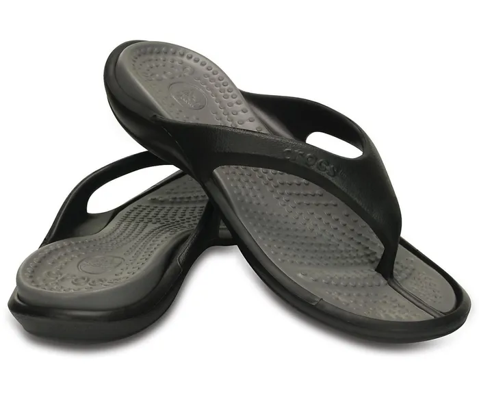 Crocs Sandals Womens Athens Flip Black Smoke Near Me