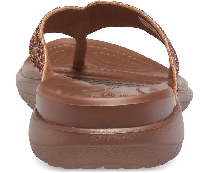 Crocs Sandals Womens Capri V Glitter Flip Bronze Popular