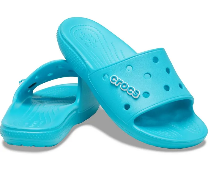 Crocs Sandals Womens Classic Crocs Slide Digital Aqua Gift 4 You