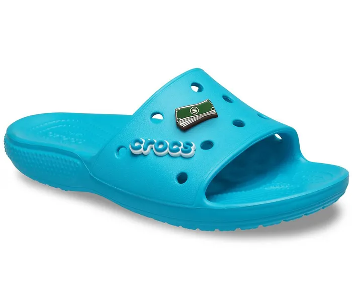 Crocs Sandals Womens Classic Crocs Slide Digital Aqua Gift 4 You