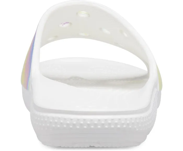 Crocs Sandals Womens Classic Crocs TieDye Graphic Slide White Multi Gift Ideas