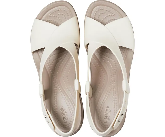 Crocs Sandals Womens Crocs Brooklyn High Wedge Stucco Mushroom On Sale