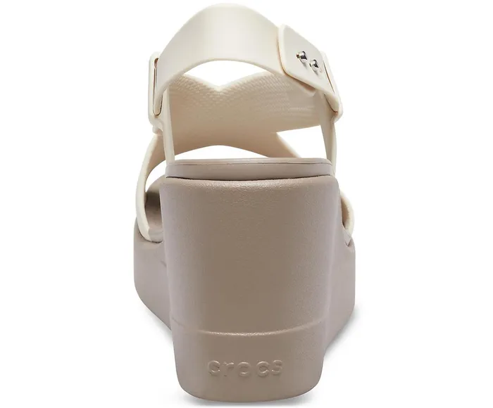 Crocs Sandals Womens Crocs Brooklyn High Wedge Stucco Mushroom On Sale
