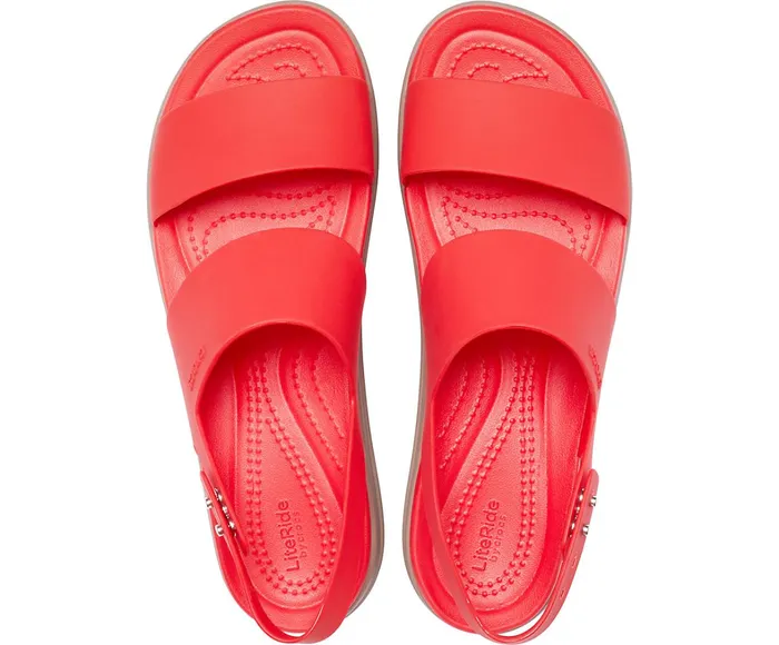 Crocs Sandals Womens Crocs Brooklyn Low Wedge Flame Mushroom On Sale