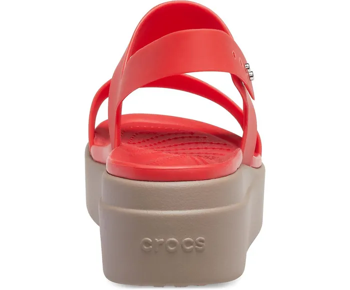 Crocs Sandals Womens Crocs Brooklyn Low Wedge Flame Mushroom On Sale