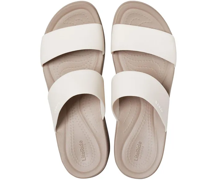 Crocs Sandals Womens Crocs Brooklyn Mid Wedge Stucco Mushroom Popular