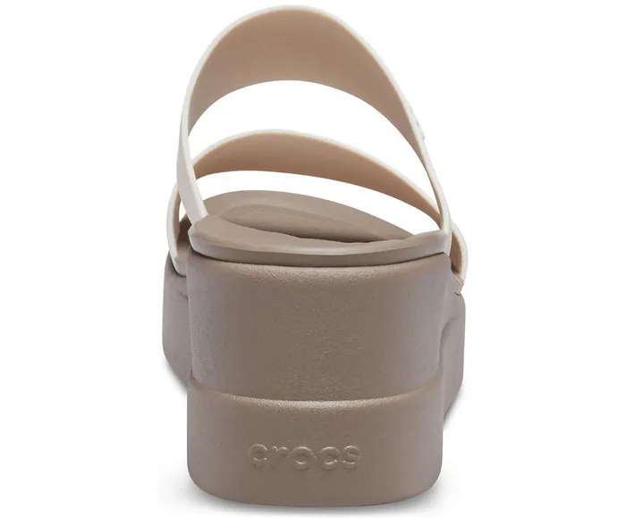 Crocs Sandals Womens Crocs Brooklyn Mid Wedge Stucco Mushroom Popular