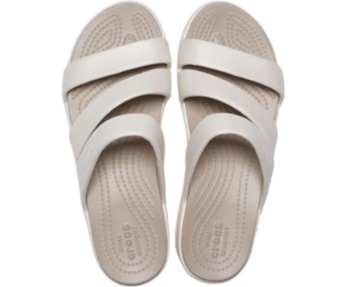 Crocs Sandals Womens Crocs Monterey Strappy Wedge Oyster Near Me