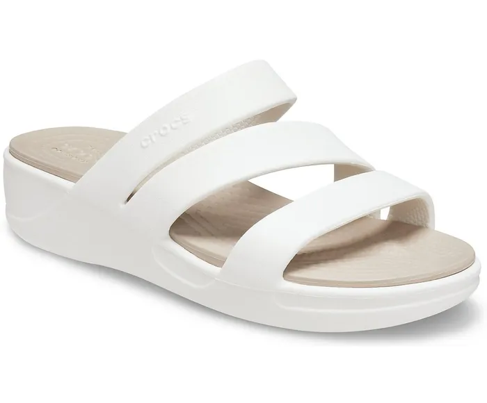 Crocs Sandals Womens Crocs Monterey Strappy Wedge Oyster Near Me