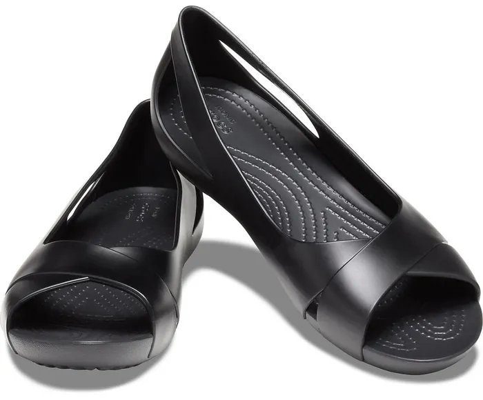 Crocs Sandals Womens Crocs Serena Flat Black Gift 4 You