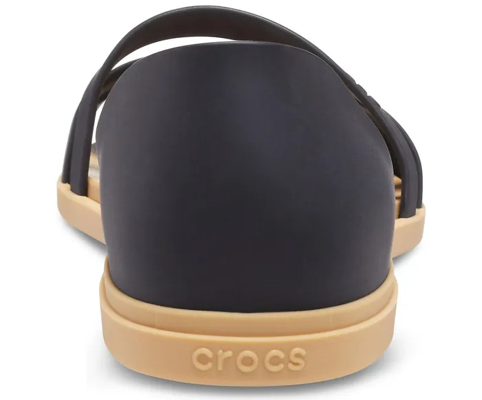 Crocs Sandals Womens Crocs Tulum Open Flat Black Tan Online