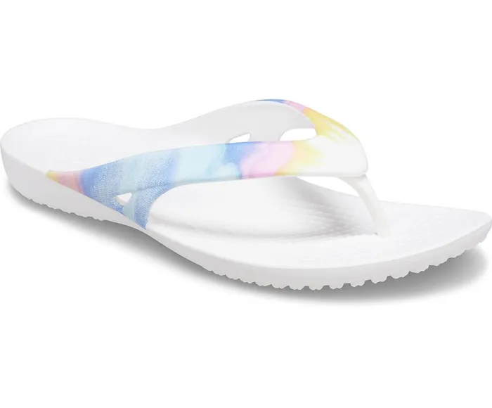 Crocs Sandals Womens Kadee II Printed Flip Multi White Casaul