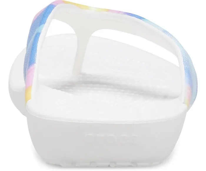 Crocs Sandals Womens Kadee II Printed Flip Multi White Casaul