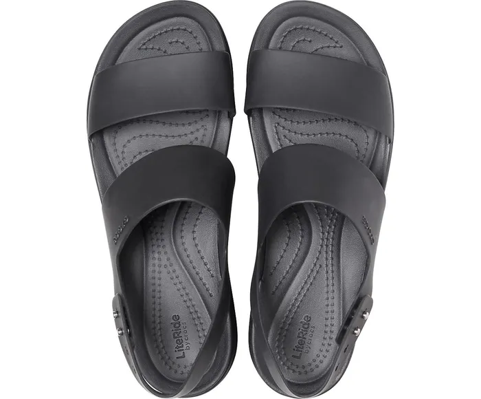 Crocs Wedges Womens Crocs Brooklyn Low Wedge Black Black Popular