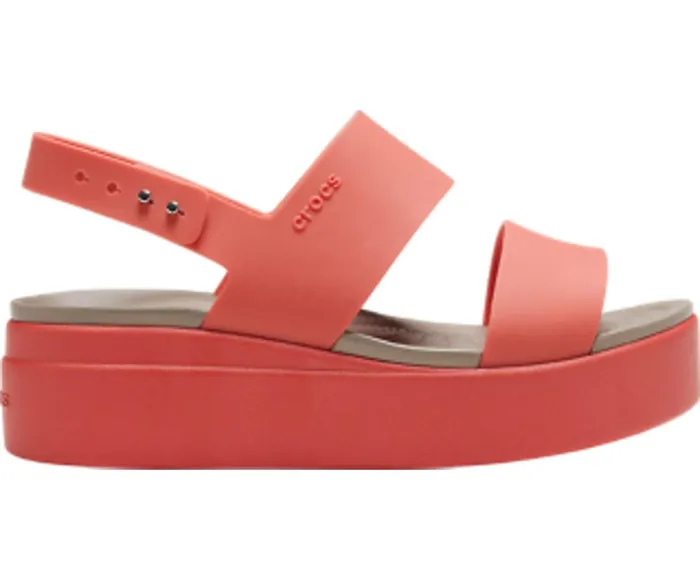 Crocs Wedges Womens Crocs Brooklyn Low Wedge Spicy Orange Spicy Orange Popular