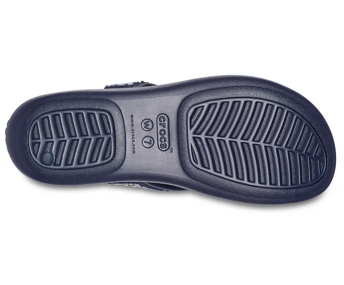 Crocs Wedges Womens Crocs Monterey Beaded Wedge Flip Navy Popular