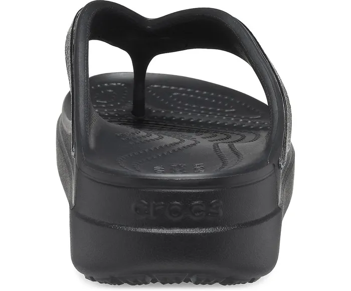 Crocs Wedges Womens Crocs Sloane Shine Wedge Flip Black Gift for Friend