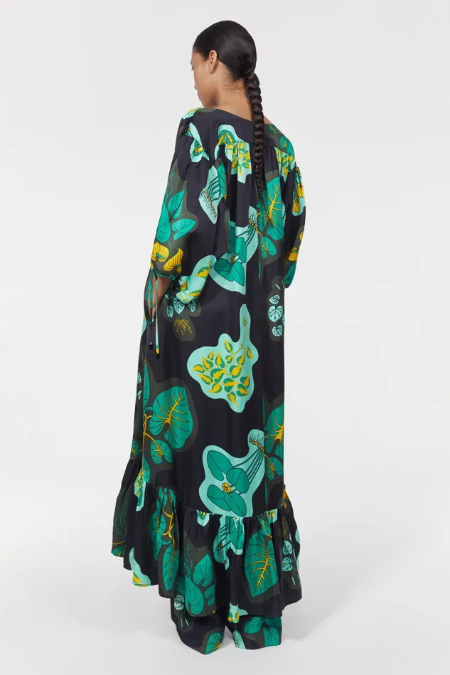 Dakota Leaf Hammered Dress Black Women Rodebjer Dresses and Caftans