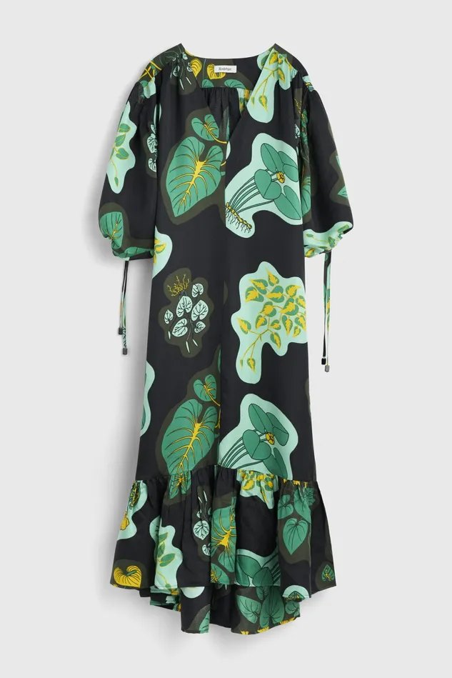 Dakota Leaf Hammered Dress Black Women Rodebjer Dresses and Caftans