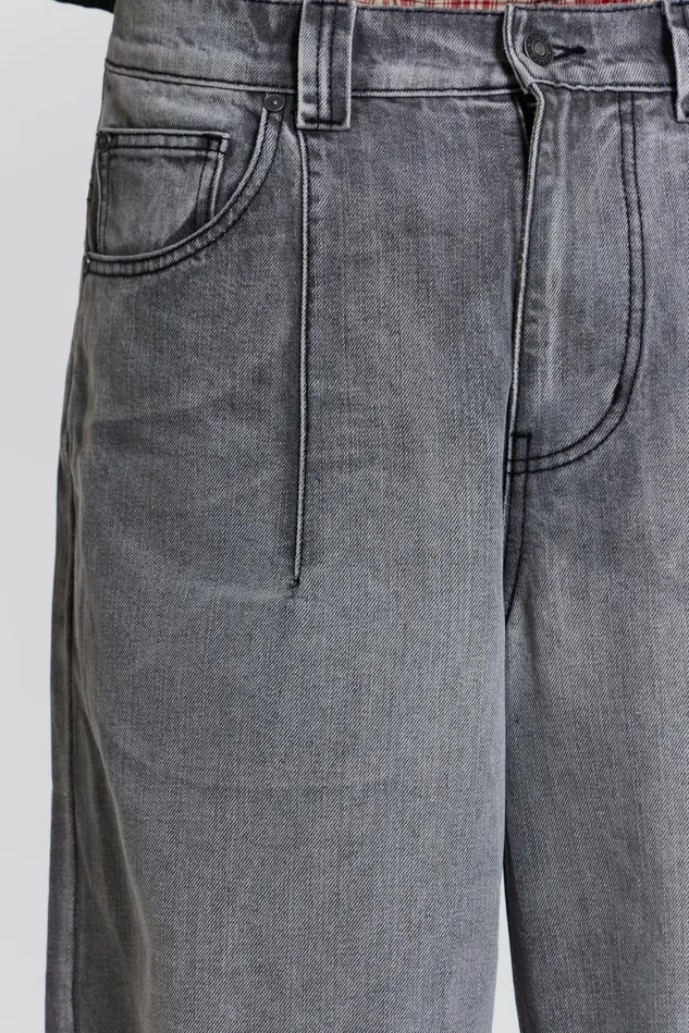 Denim Men Jaded London Shop Grey Acid Razor Jeans