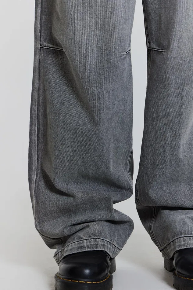 Denim Men Jaded London Shop Grey Acid Razor Jeans