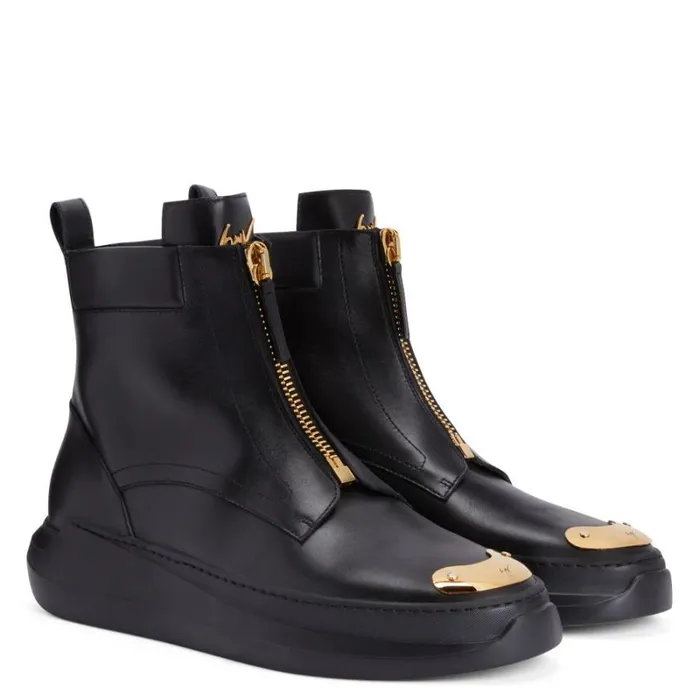 Denoel Zip Black Men Giuseppe Zanotti Shoes
