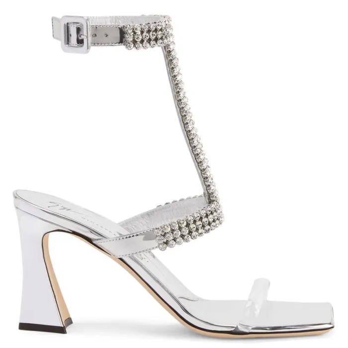 Devine Crystal Silver Women Giuseppe Zanotti Sandals