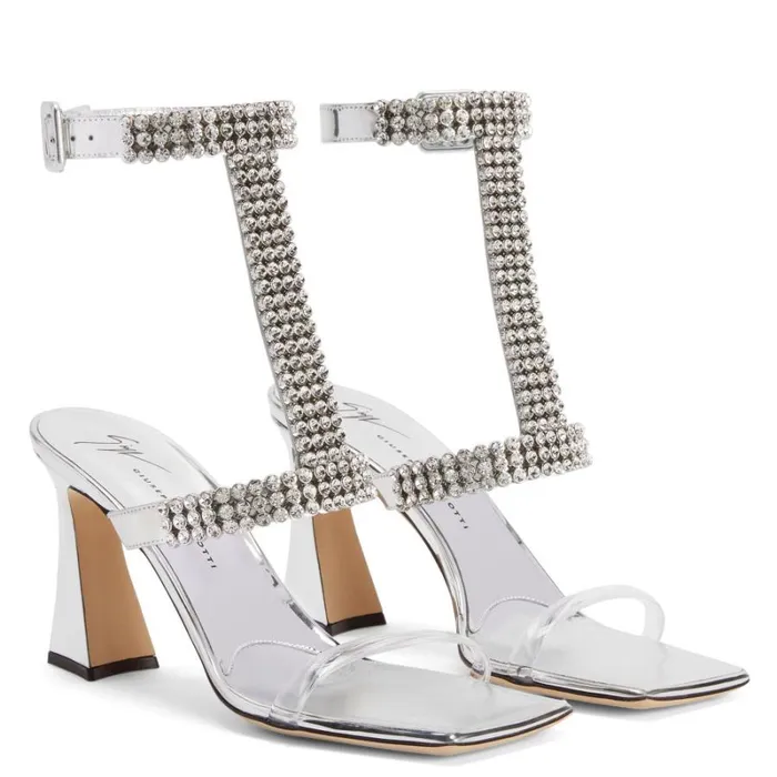 Devine Crystal Silver Women Giuseppe Zanotti Sandals