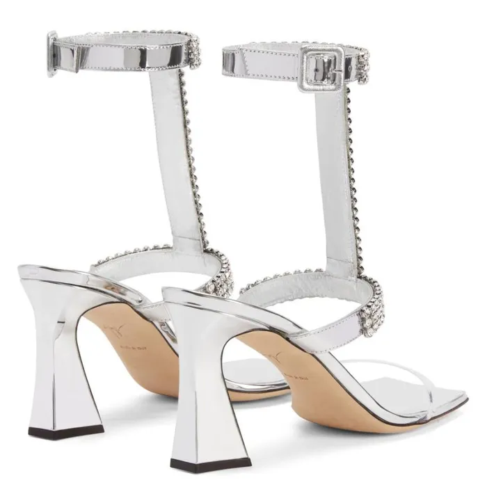 Devine Crystal Silver Women Giuseppe Zanotti Sandals