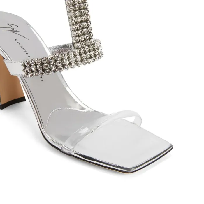 Devine Crystal Silver Women Giuseppe Zanotti Sandals