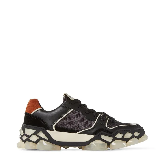 Diamond X TrainerF Black Calf Leather Crosta Suede And Printed Nylon LowTop Trainers X Black Mix Women JIMMY CHOO Sneakers Diamond X TrainerF Black Calf Leather Crosta Suede And Printed Nylon LowTop Trainers X Black Mix Women JIMMY CHOO Sneakers