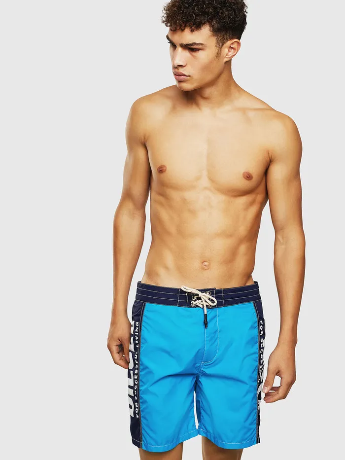 Diesel Beachwear Mens BMBXWAVELONGF BlueBlack