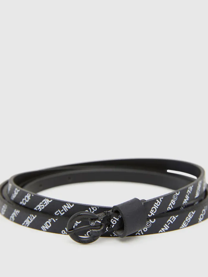 Diesel Belts Womens BDUCOPY Black On Sale