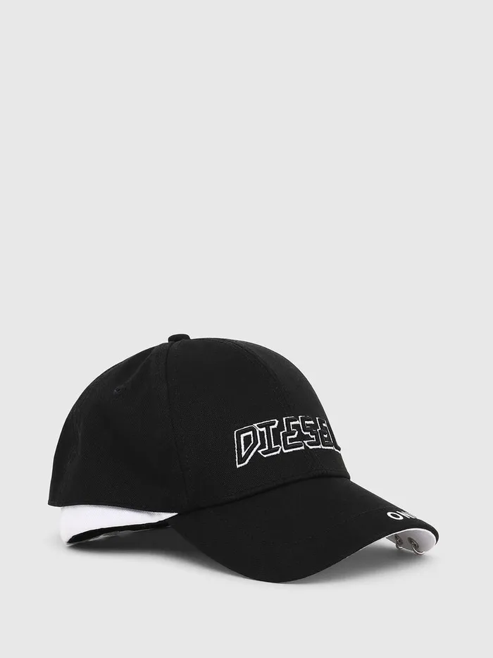 Diesel Caps Gloves And Scarves Mens CEDOUBLE BlackWhite Gift Ideas