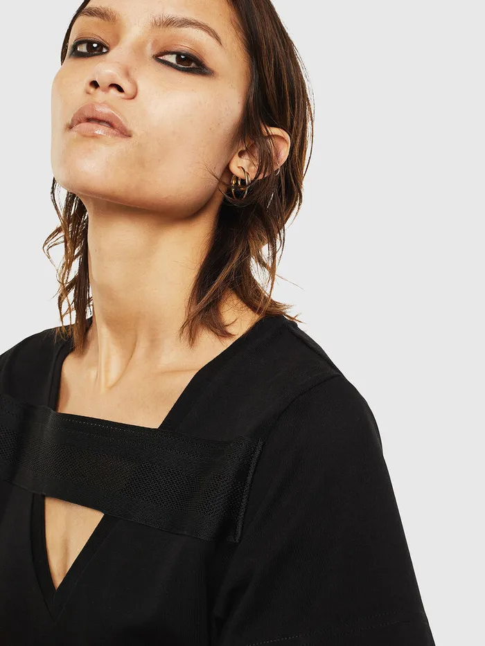 Diesel Dresses and Jumpsuits Womens DSTRIPE Black