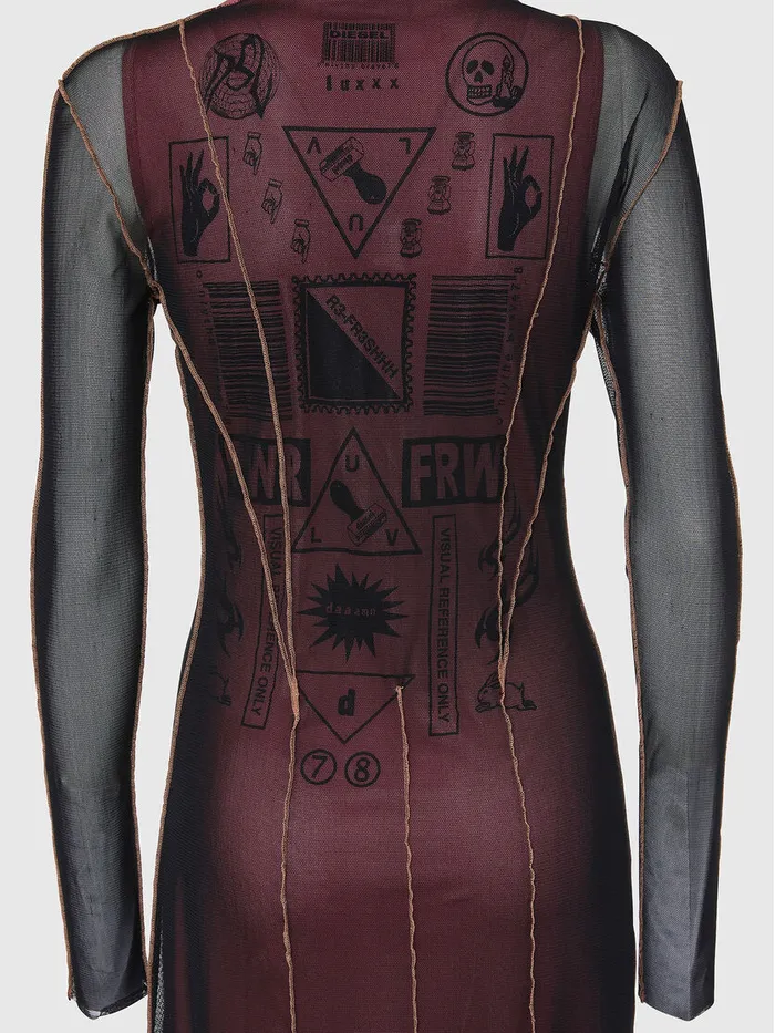 Diesel Dresses and Jumpsuits Womens DVINA PinkBlack