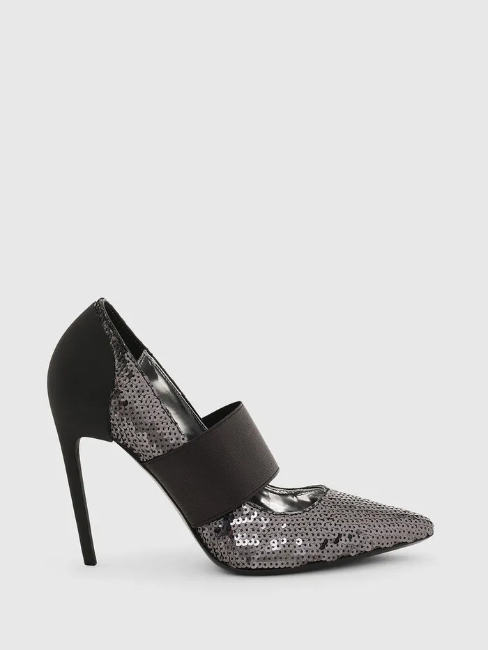 Diesel Heels Womens DSLANTY HHE BlackSilver