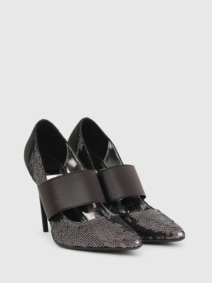 Diesel Heels Womens DSLANTY HHE BlackSilver