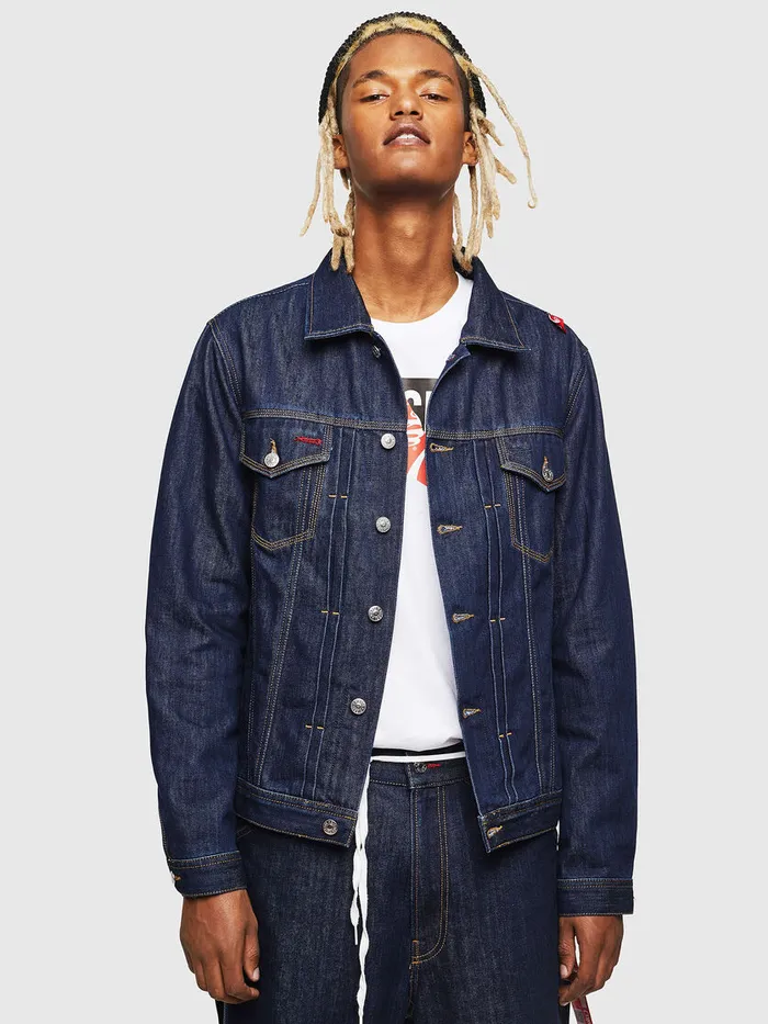 Diesel Jackets Mens CCNHILLW Dark Blue