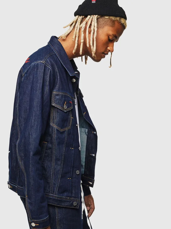 Diesel Jackets Mens CCNHILLW Dark Blue