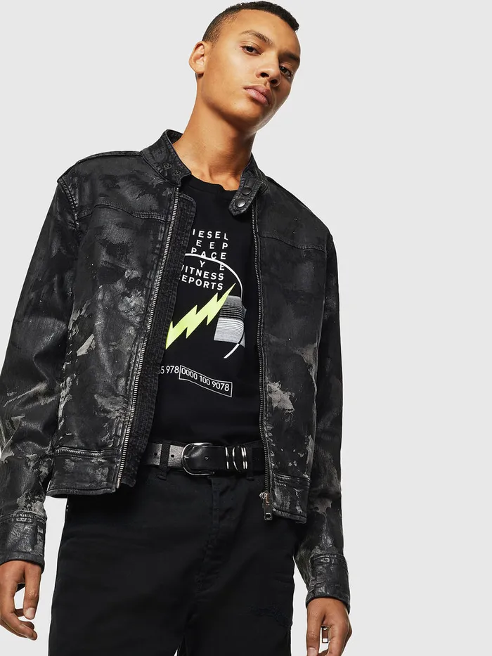 Diesel Jackets Mens DJEISP1 JOGGJEANS BlackDark grey Online