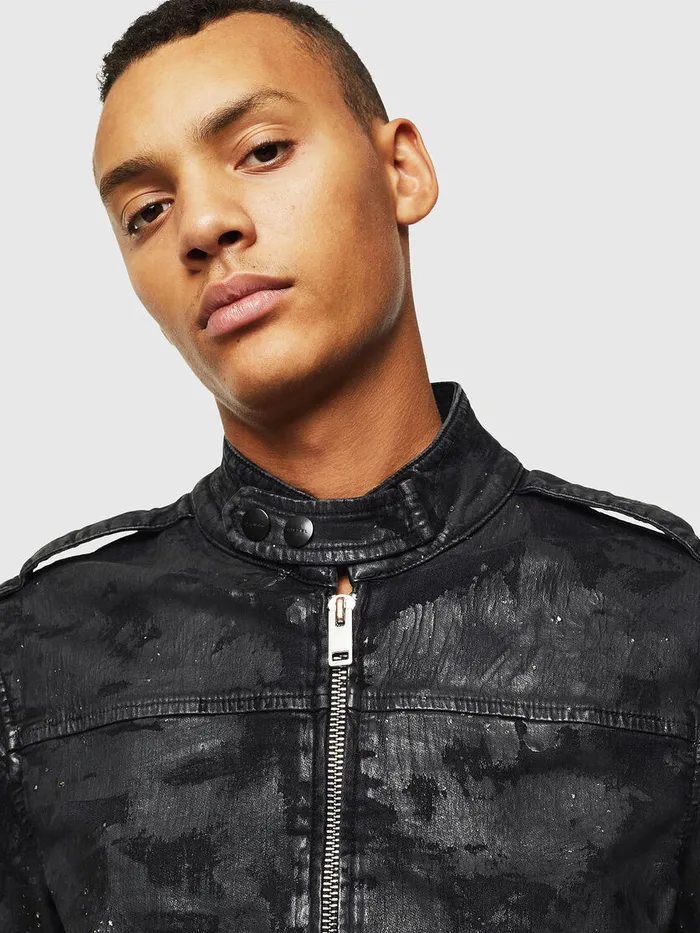 Diesel Jackets Mens DJEISP1 JOGGJEANS BlackDark grey Online