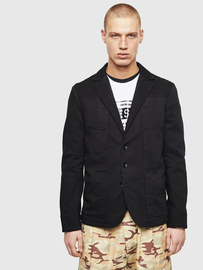 Diesel Jackets Mens DNYACK JOGGJEANS Black Gift 4 You