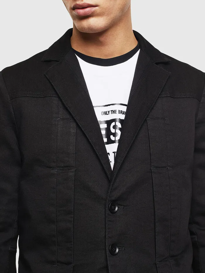 Diesel Jackets Mens DNYACK JOGGJEANS Black Gift 4 You