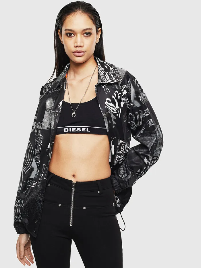 Diesel Jackets Mens JAKIPRINT Black