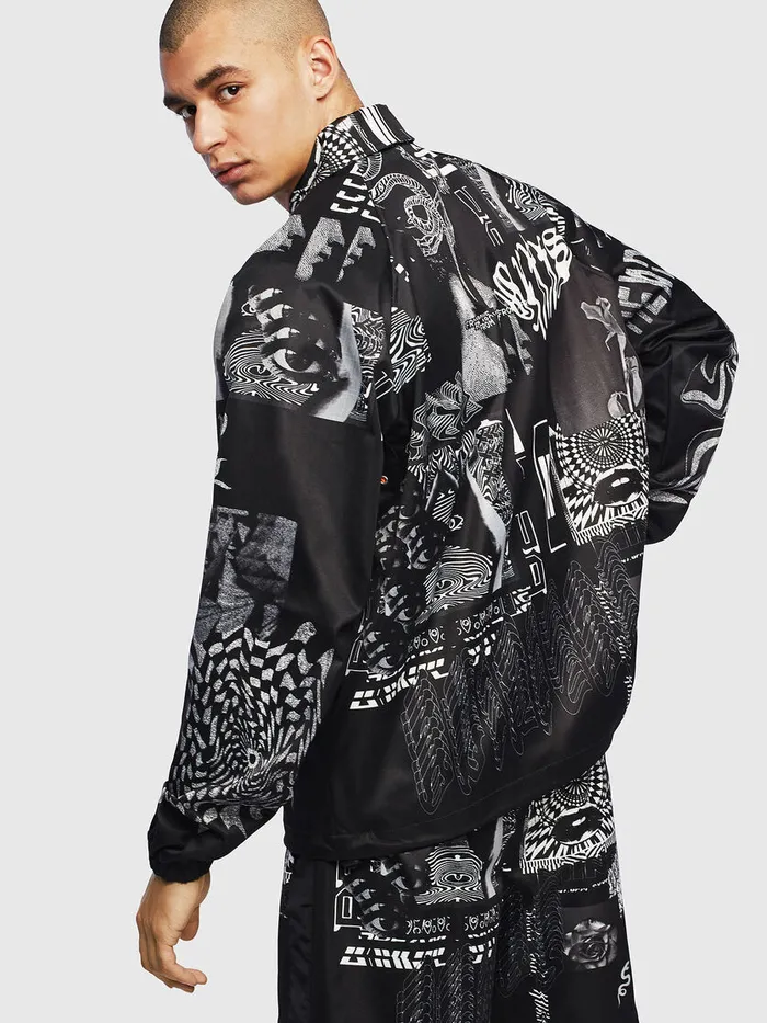 Diesel Jackets Mens JAKIPRINT Black